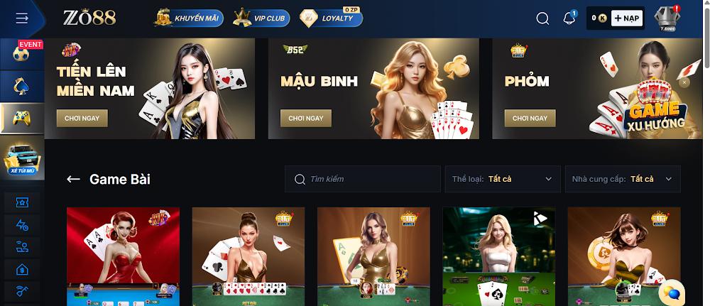 Game Bài Baccarat Zo88