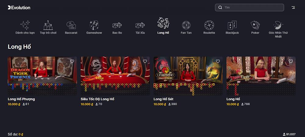 Giới thiệu về game Rồng Hổ Zo88