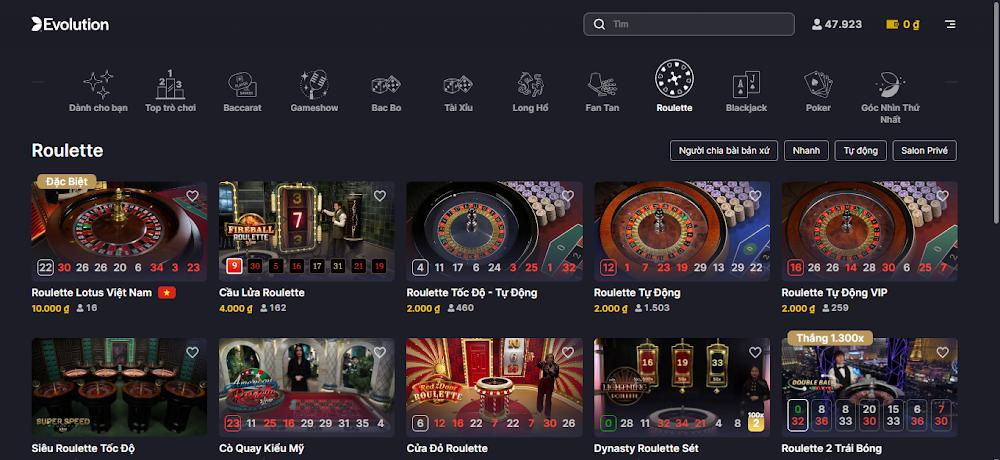 Khám phá các loại cược game Roulette