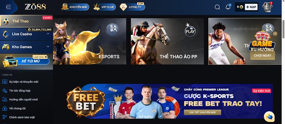 Khám phá sức hút của sảnh cá cược thể thao Zo88