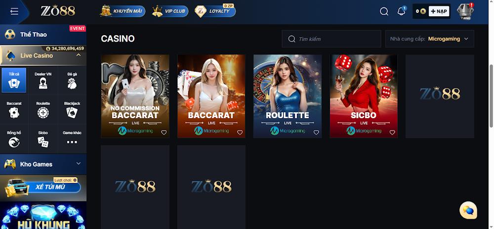 Microgaming Live Casino Zo88 là gì?