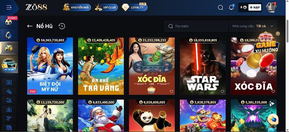 Sức hút của nổ hũ đổi thưởng Zo88