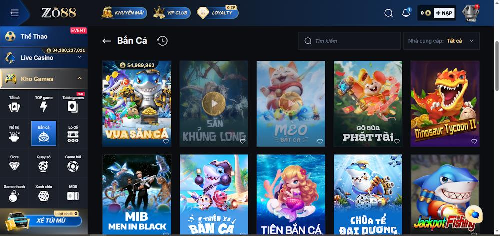 Tổng quan game Cai Shen Fishing Zo88